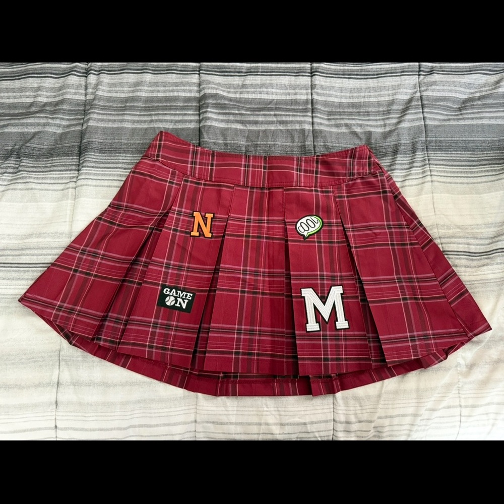 No Boundaries Juniors Patched Pleated Tennis Skirt XL